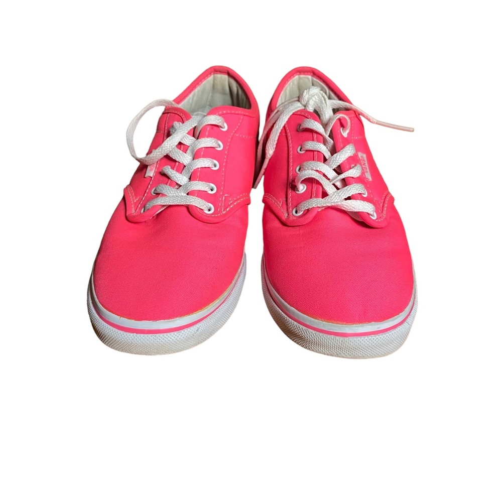 Women's Hot Pink Canvas Lace-Up Sneakers